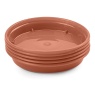 White Furze Saucer For 3 & 4" Pots - Terracotta