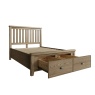 Hexham Bed With Wooden Headboard & Drawer Footboard Set