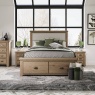 Hexham Bed With Fabric Headboard & Drawer Footboard Set