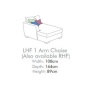 Freddie 1 Arm Chaise Unit LHF