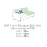 Freddie Designer 1 Arm Sofa Unit LHF