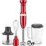 KitchenAid 5KHBV83BER 180W Corded Hand Blender + Accessories - Empire Red