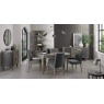 Markham Silver Grey Upholstered Chair - Slate Grey Fabric (Pair)