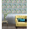 Arthouse Rainforest Escape Green Pink Wallpaper