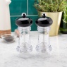 Taylors Eye Witness Salt & Pepper Mill Clear/Black Set Of 2