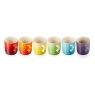 Le Creuset Set Of 6 Rainbow Cappuccino Mugs