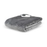 Dreamland 16822B Relaxwell Deluxe Velvet Herringbone Heated Throw - Grey