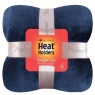 Heat Holder Fleece Blanket/Throw - Navy
