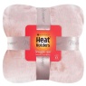 Heat Holder Fleece Blanket/Throw - Dusky Pink