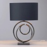 BHS Saturn Swirl Base Table Lamps Lamp Dark Grey Shade