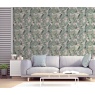 Arthouse Tropical Floral Sea Blue Wallpaper