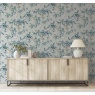 Arthouse Oriental Floral Birds Grey Blue Wallpaper