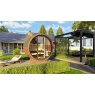 Gardenhouse24 Barrel Sauna LEO with Full Moon Glass