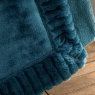 Catherine Lansfield Velvet & Fur Throw Teal