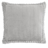 Catherine Lansfield Velvet & Fur Cushion Silver Grey