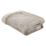 Catherine Lansfield Velvet & Fur Throw Natural