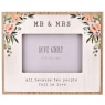 Love Story Wooden Photo Frame - Mr & Mrs - 6 x 4