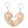 Love Story Wedding Mr & Mrs Keyrings in Gift Box