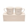 Downtown Amore Set Of 2 White Mugs - Mrs & Mrs