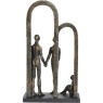Libra Antique Bronze Family 3 in Arches Sculpture