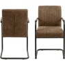 Adele Dining Chair With Armrest - Light Brown