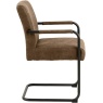 Adele Dining Chair With Armrest - Light Brown