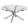 Heaven Coffee Table Glass - With Chrome Base