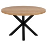 Heaven Dining Table - Oak Veneer With Matt Black Base