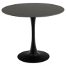 Malta Circular Dining Table - Matt Black Ceramic