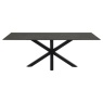 Heaven Dining Table - Black Ceramic With Matt Black Base