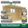 DIY Sheds Pent Shed - Single Door