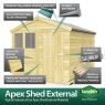 DIY Sheds Apex Security Shed - Double Door