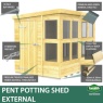 DIY Sheds Pent Potting Shed