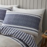 Catherine Lansfield Textured Banded Stripe Blue Duvet Set