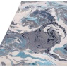 Asiatic Aurora AU18 Machine Woven Rug - Ocean (Blue/White/Silver)