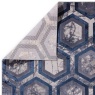 Asiatic Aurora AU19 Machine Woven Rug - Hexagon (Blue/Silver)