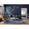 Asiatic Kuza Abstract -Machine Made Rug- (Navy)