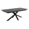 Heaven Extending Dining Table - Black Ceramic With Matt Black Base