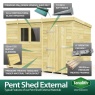 DIY Sheds Pent Security Shed - Double Door
