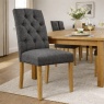 Global Home Ascot Charcoal Button Back Upholstered Dining Chair (Pair)
