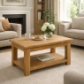 Global Home Ascot Rustic Oak Rectangular Coffee Table