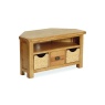 Ascot Corner TV Unit With Baskets