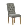 Ascot Grey Button Back Upholstered Dining Chair (Pair)