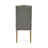 Ascot Grey Button Back Upholstered Dining Chair (Pair)