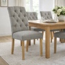 Global Home Ascot Grey Button Back Upholstered Dining Chair (Pair)