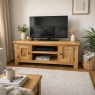 Global Home Ascot Rustic Oak Large TV Cabinet/Media Stand