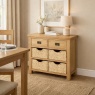 Global Home Ascot Rustic Oak Small Sideboard With Baskets
