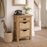 Global Home Ascot Rustic Oak Telephone Table With Baskets