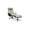 G Plan Ergoform Lund Recliner Chair & Stool With Show Wood