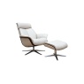 G Plan Ergoform Lund Recliner Chair & Stool With Upholstered Sides